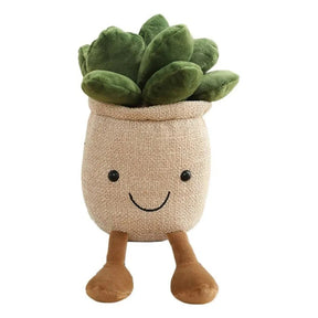 Potted Succulent Plant Plushie-Khaki-