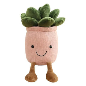 Potted Succulent Plant Plushie-Pink-