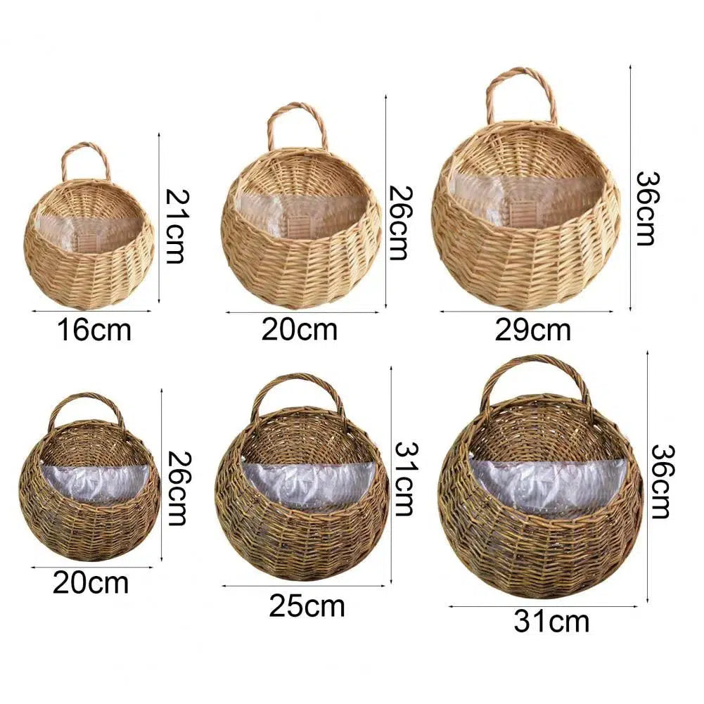 Rattan Hanging Plant Basket-