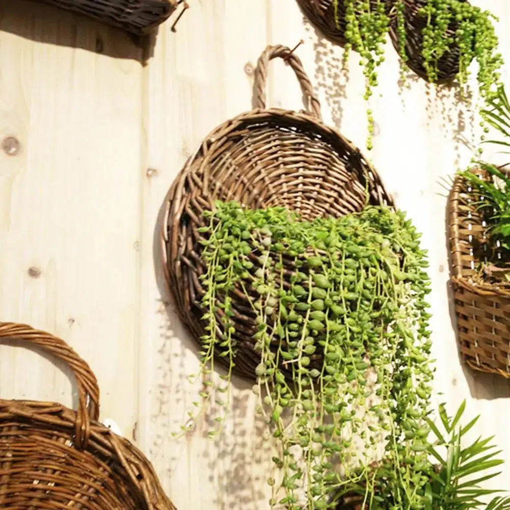 Rattan Hanging Plant Basket-