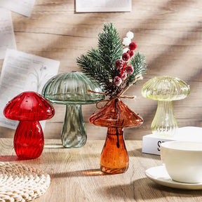 Mushroom Glass Vase-