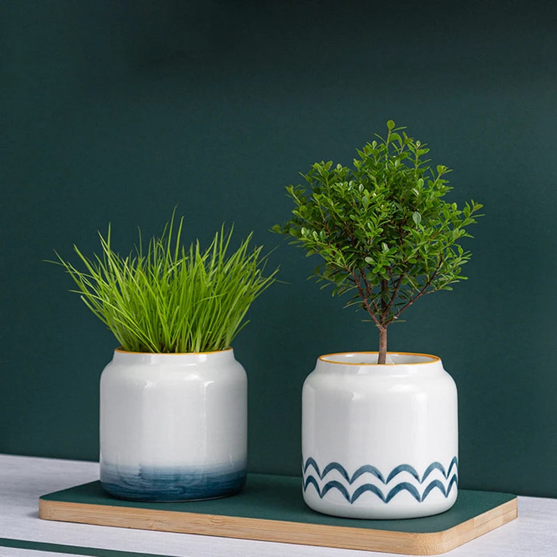 Coastal Tides Ceramic Planter