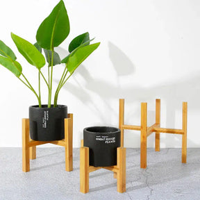 Small Durable Wood Plant Stand Rack-