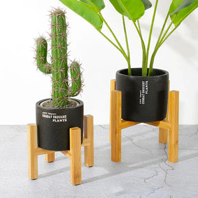 Small Durable Wood Plant Stand Rack-