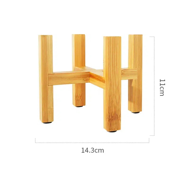 Small Durable Wood Plant Stand Rack-M-