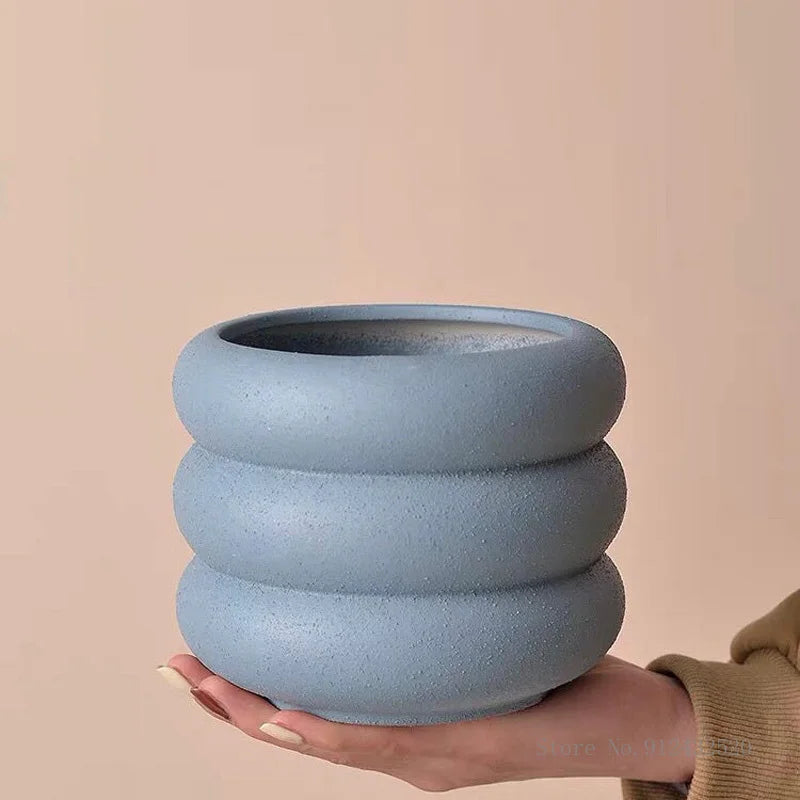 Stylish Wave Design Plant Pots-