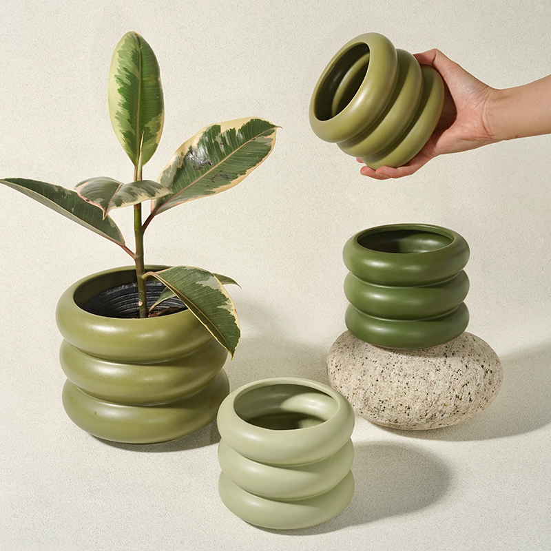 Stylish Wave Design Plant Pots-