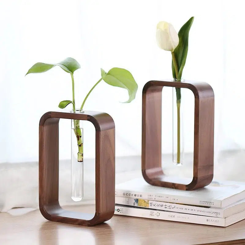 Tabletop Wood Propagation Vase-