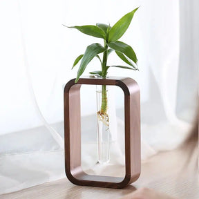 Tabletop Wood Propagation Vase-