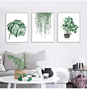 Tropical Plant Wall Art Canva-