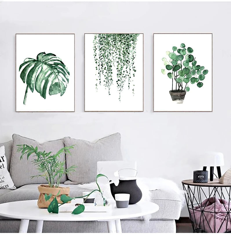 Tropical Plant Wall Art Canva-