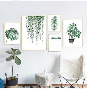 Tropical Plant Wall Art Canva-