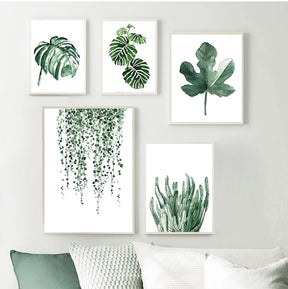 Tropical Plant Wall Art Canva-