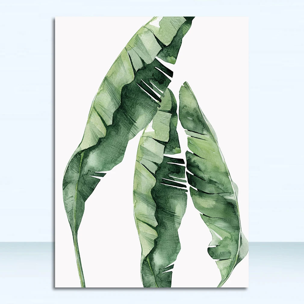 Tropical Plant Wall Art Canva-L-40x50cm No Frame-