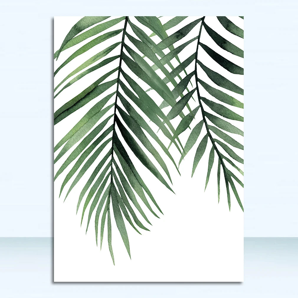 Tropical Plant Wall Art Canva-M-40x50cm No Frame-