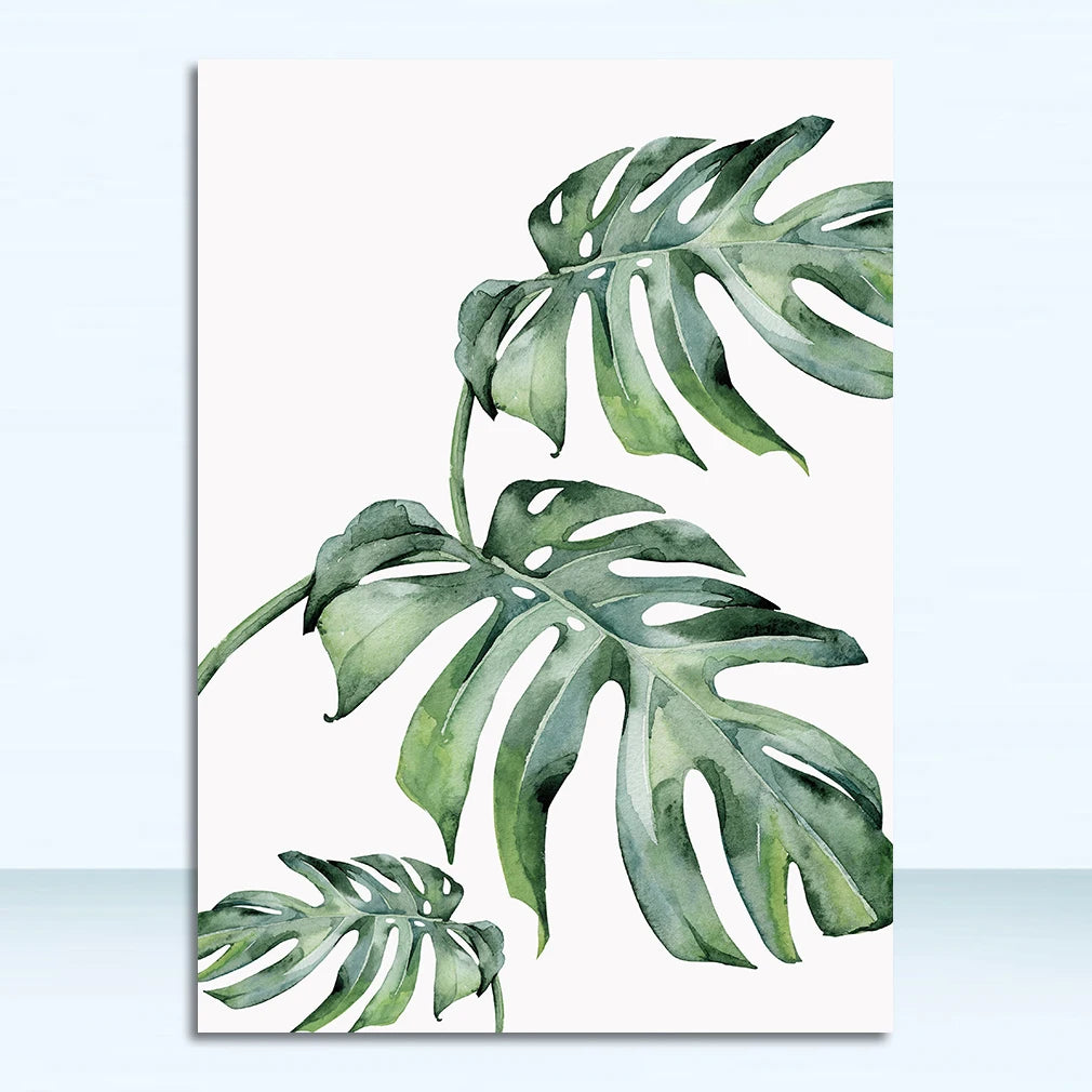 Tropical Plant Wall Art Canva-N-40x50cm No Frame-