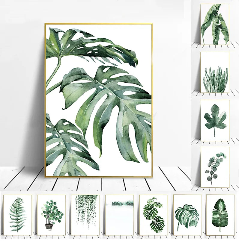 Tropical Plant Wall Art Canva-