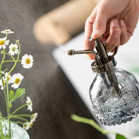 Vintage Glass Watering Can Spray-