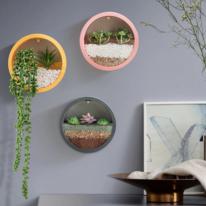 Round Hanging Wall Planter Vase - plants&people
